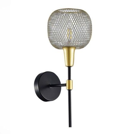 Wall lamp EVOLUCE. Sle1137-401-01. ELITIS. 1x60 W, E14, 14x38 cm, black color, golden-3