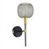 Wall lamp EVOLUCE. Sle1137-401-01. ELITIS. 1x60 W, E14, 14x38 cm, black color, golden