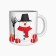 New Year's set for decor mug with polymer clay “New Year! Funny snowman "