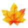 Decor "Autumn sheet", set of 50 pcs., Yellow with orange ends, leaves 8 × 8 cm