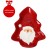 Ceramic Dolyana Grandfather Frost, 21.4 × 17.9 × 2.7 cm, red red