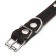 Collar combined leather/tarpaulin, 54 x 2.5 cm, decorated, Osh 35-45 cm, black