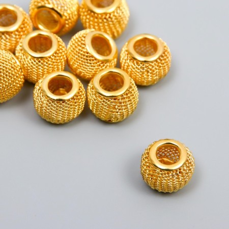 Busina for creativity Metal "Ball of wire" gold 1.2x1.2x1 cm-1