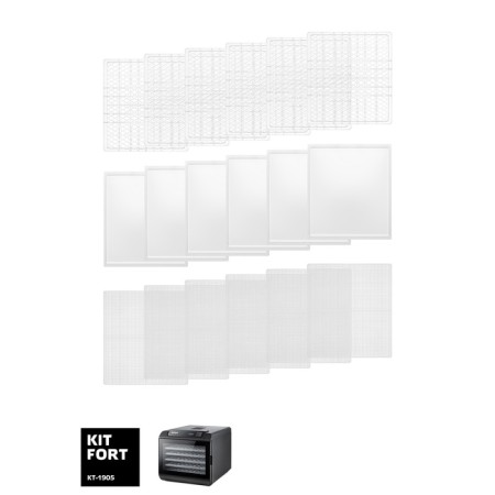 Drywall for vegetables and fruits KitFort KT-1905, 500 W, 6 tiers, black-2