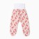 Sliders on a wide elastic band, peach/flamingos color, height 68 cm