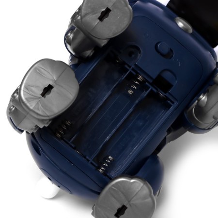 Robot Dog "Duke" IQ Bot, interactive: light and sound effects, on batteries, blue-4