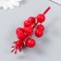 Decor for creativity "A twig with berries 12 berries" red 11.5 cm