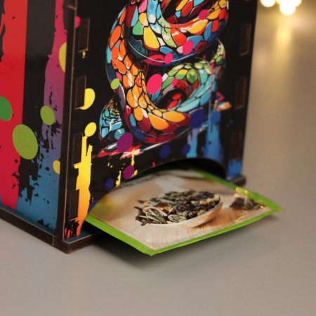 New Year's tea house "Snake. Bright emotions" 20x10.5x9.5 cm-3