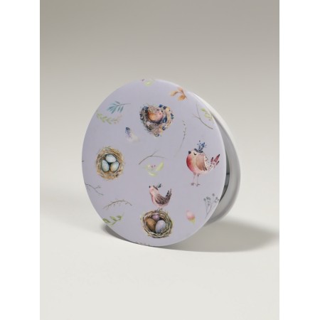 Folding mirror "birds", d = 7.3 cm, with an increase, the color is lilac-1