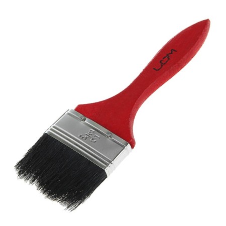 Brush flat scrap, mixed bristles, wooden handle, 2.5 ", 63 mm