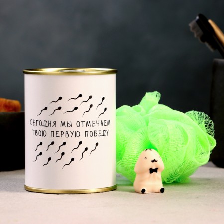 Set in a canvas jar "In life Winner" soap + washcloth