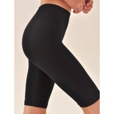 Велосипедки женские с плетением «косичка» Mirey Short Leggings Plait, размер 46-48, цвет чёрный