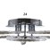 Causteen with PDU 1840/8SL LED 160W 3000-6000k Dimmer silver 53x53x10 cm Bayerlux