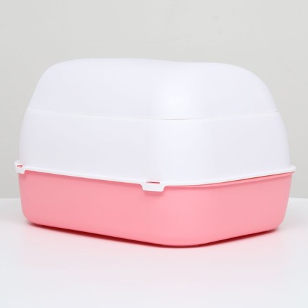 Domik toilet 43 x 32 x 28 cm, white-pink-1