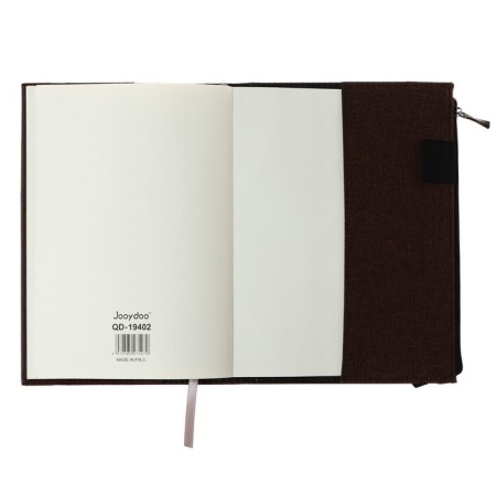 The diary is low, PVC cover, A5 format, 140 sheets in a cage, elastic band, with pockets, mix-6