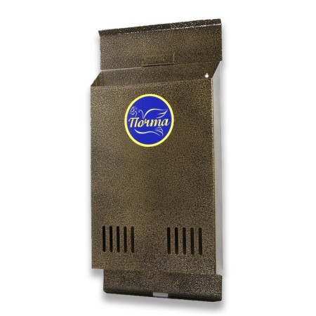 Mail box without a lock (with a loop), vertical, bronze-9