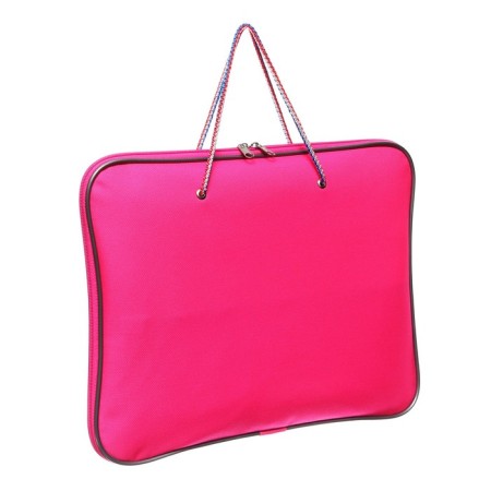 Folder with handles textile A4, 340 x 260 x 20 mm, "Office" 1Sh42 "Lux", inner pocket, pink-5