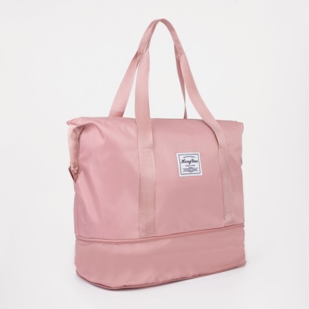 Sports bag with lightning, with an increase, external pocket, pink color-2