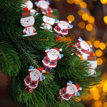 Decorative clothespins "New Year" set 6 pcs. Mix