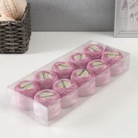 Yarn "Camelia" 70% polyester, 30% lurers 190m/20g (415 pink)-4