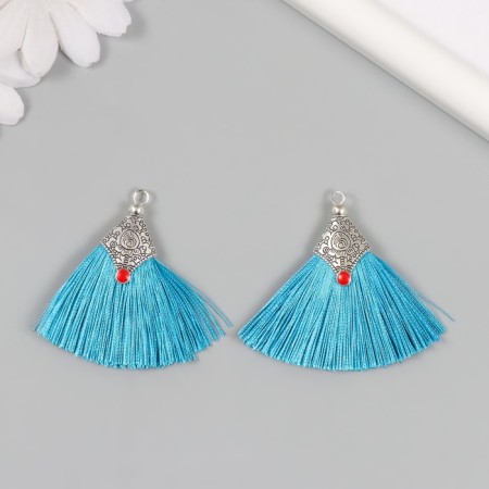 Decor for creativity Textile "Brush East" Blue set 2 pcs 1.6x4.5 cm