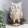Souvenir Wall Polystone Light "White Eagle owl on a branch" from the solar battery 20x8x17.5 cm