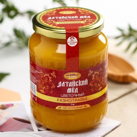 Honey Altai "Different Trade" Natural Flower, 1000 g-3