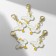 Charm "Goose", white-yellow color in gold