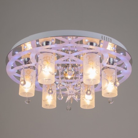 Люстра 5251/6+1 6х40Вт Е14+1х35Вт MR11 ПДУ LED 55х55х19см-1
