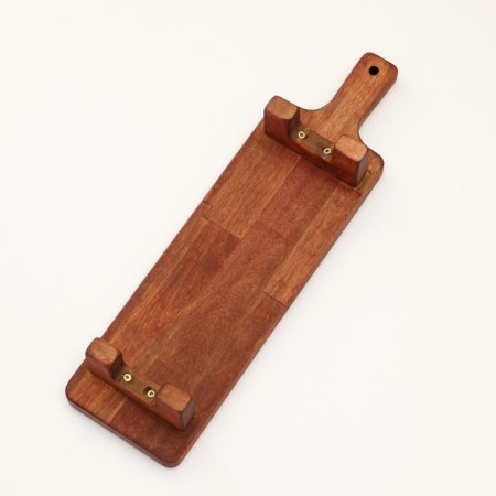 Defense board for feeding and serving with a handle, on legs, 38 × 10 × 6 cm, birch-5