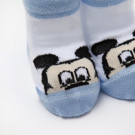 Набор носков "Mickey Mouse", белый/голубой, 8-10 см-5