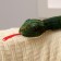 Soft toy "Snake", green with a white tummy, 95 cm