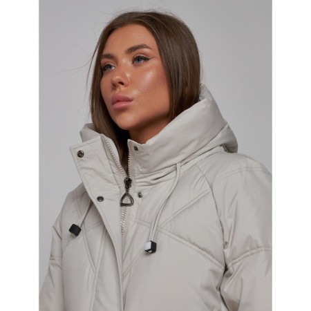 Coat insulated winter feminine, size 42, color light gray-17