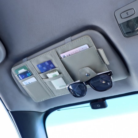 Organizer in the sun visor, 30 × 14.5 cm, gray-6