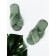 Slippers Women's cross open nose, size 39-41, emerald color
