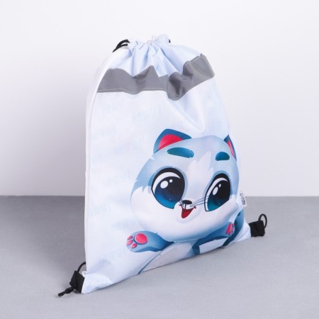 A bag for shoes with a reflective element "cat" size 30 x 40 cm-1