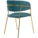 CHARTAL SHAMELIA CHAMELIA Metal/velor, gold/green 57x55x80 cm