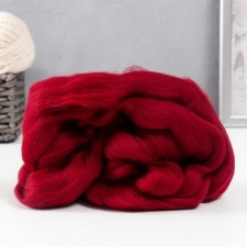 Fasting wool 100% half -toned wool 50 g (091, cherry)
