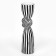 Click for one candle "Knot", white-black color 39 x 10.5 x 10.5 cm