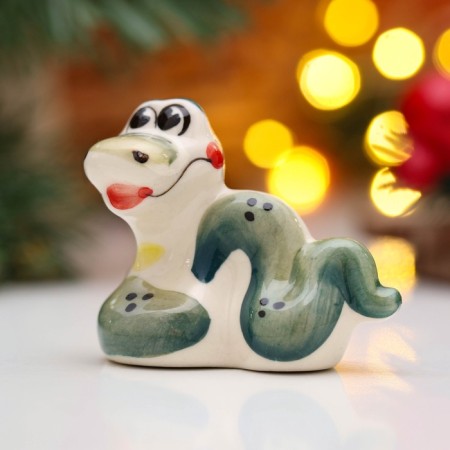 New Year. Souvenir "Snake Vanya" 5 × 6 cm, gzhel, color-1