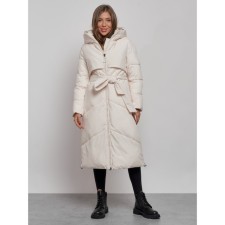 Coat insulated winter female, size 44, color light-beige