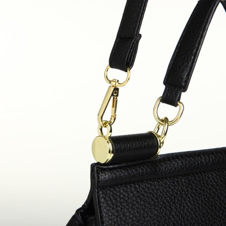 Women's bag on magnet Textura, small size, black color-5
