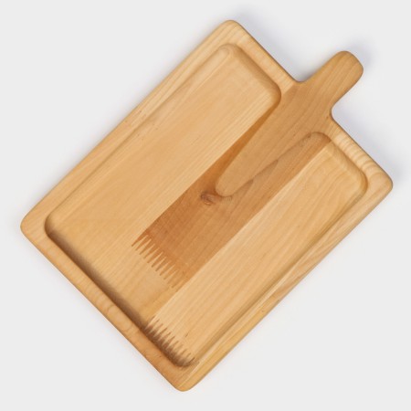 Board - Serving dish ADELICA "Lopata", 25 × 16.7 × 1.8 cm, saturated with mineral oil, birch-5