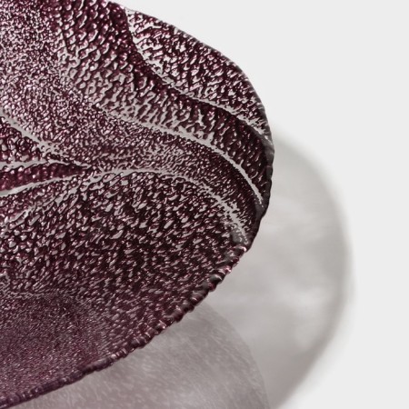 Glass salad "Drachna", d = 33 cm, burgundy color-3