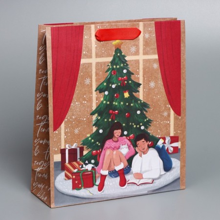 Craft vertical “Cosiness in the house”, M 26 x 30 x 9 cm, New Year