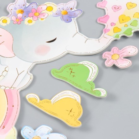 EVA sticker "Elephant on the rainbow" 41x31.5 cm-1