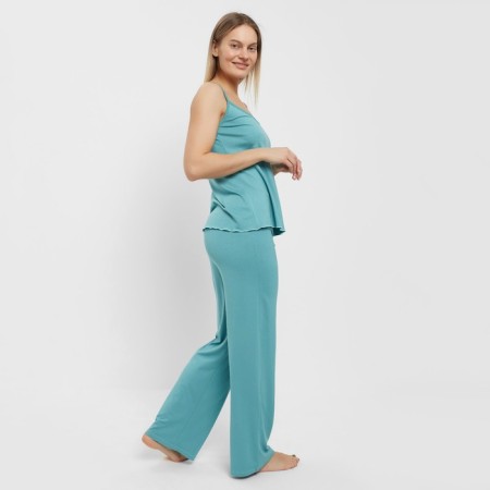 Female pajamas (T -shirt, trousers) Biryuza color, size 52-2