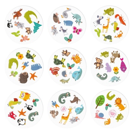 A board game to the reaction and attention "Gigan Dubbl. Animal world ", 55 cards, 5+-2
