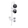 The shower system Fashun A52426-8, thermostat, pour 163 mm, tropes shower, white