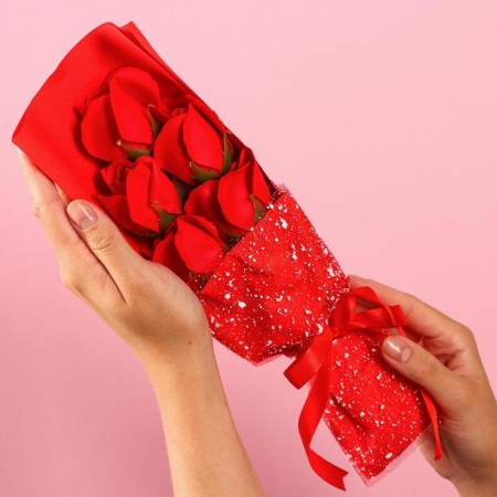Bouquet of soap roses, red-1